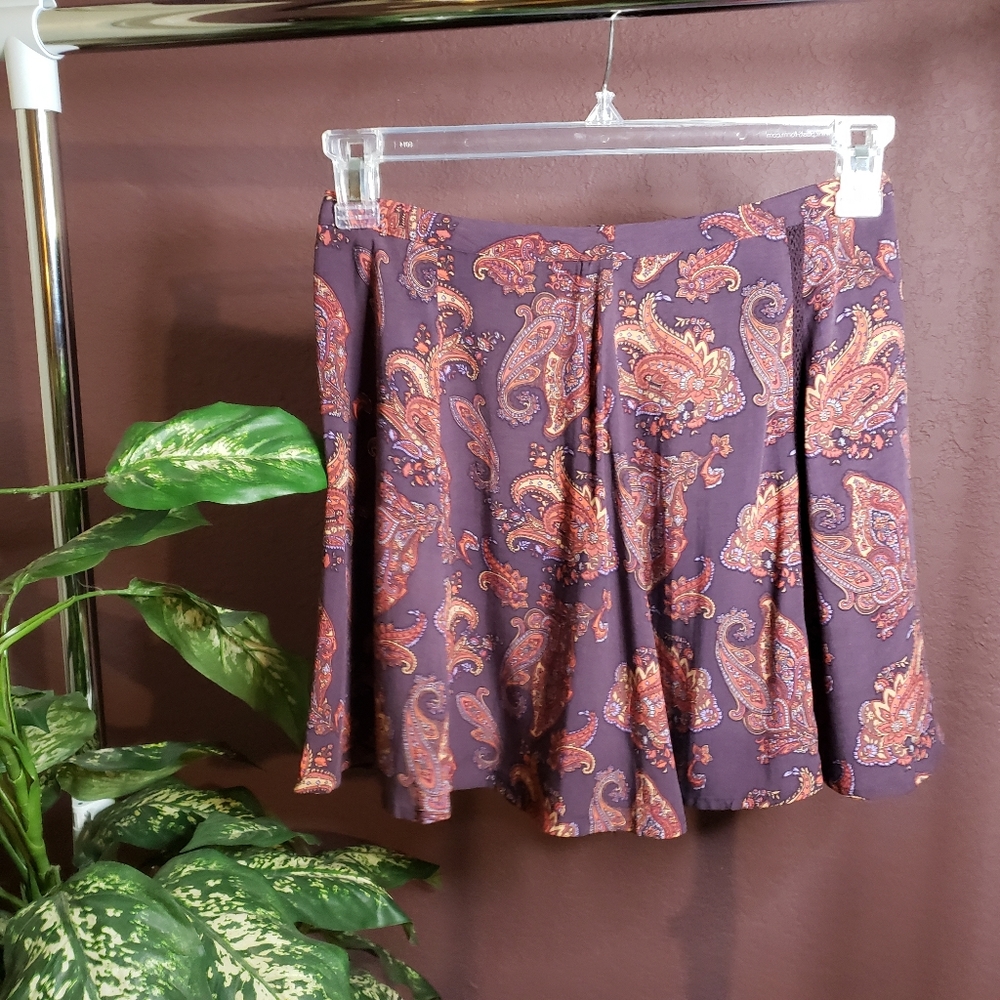 Forever 21 | Purple Paisley Mini Skirt